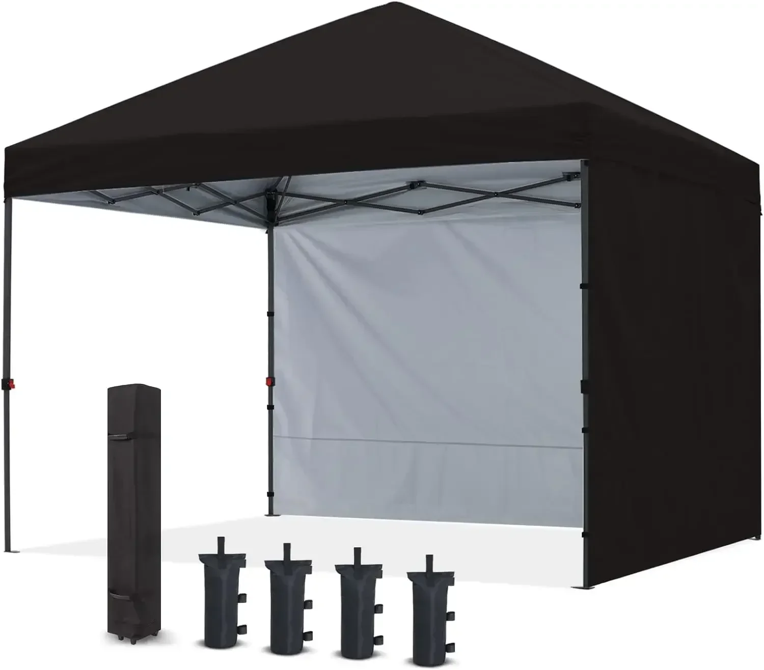 Pop Up Canopy Tent 8x8Ft Outdoor Festival Tailgate Event Vendor Craft Show Canopy with 2 Removable Sunwalls Instant Sunwalls