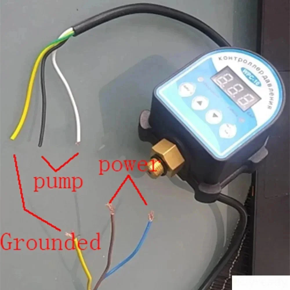 

Air Compressor Russian WPC-10 Oil Water Pump Eletronic Sensor With Adapter Digital LED Display Pressure Control Switch WPC 10