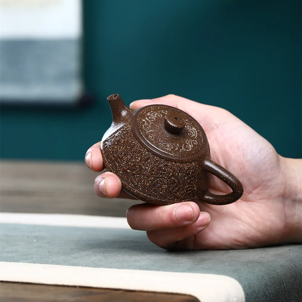 100ml Classic Yixing Purple Clay Teapot Raw Ore Zhu Mud Beauty Teaware Handmade Filter Tea Pot Tradition Zisha Tea Infuser