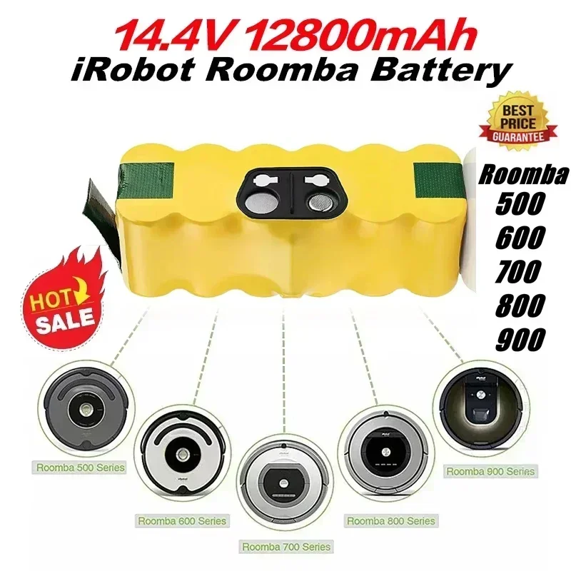 

For irobot Roomba Battery Rechargeable Battery 14.4V 12800mAh 500 550 560 600 650 698 780 876 900 Series Vacuum Cleaner Battery