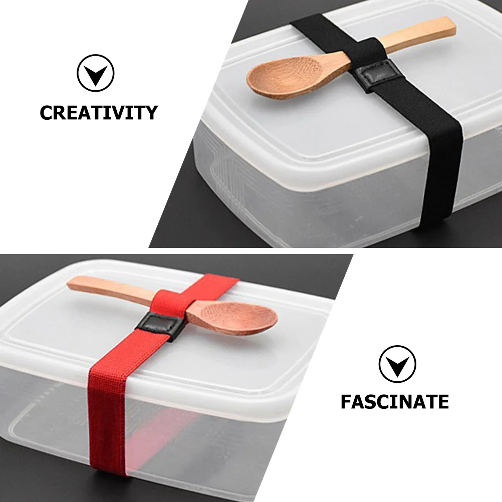 8Pcs Bento Box Straps Flexible Elastic Lunch Box Bands Lightweight Lunch Container Bands Bento Fixing Band Outdoor Lunchbox Band