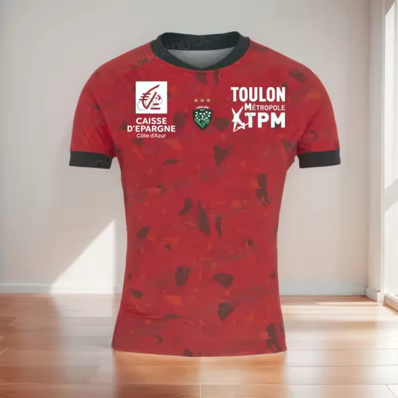 

2025 New Arrival! France TOP 14 24 - 25 Rugby Club Toulonnais Oversized Game Jersey - Short Sleeve Tops for Enthusiasts cool