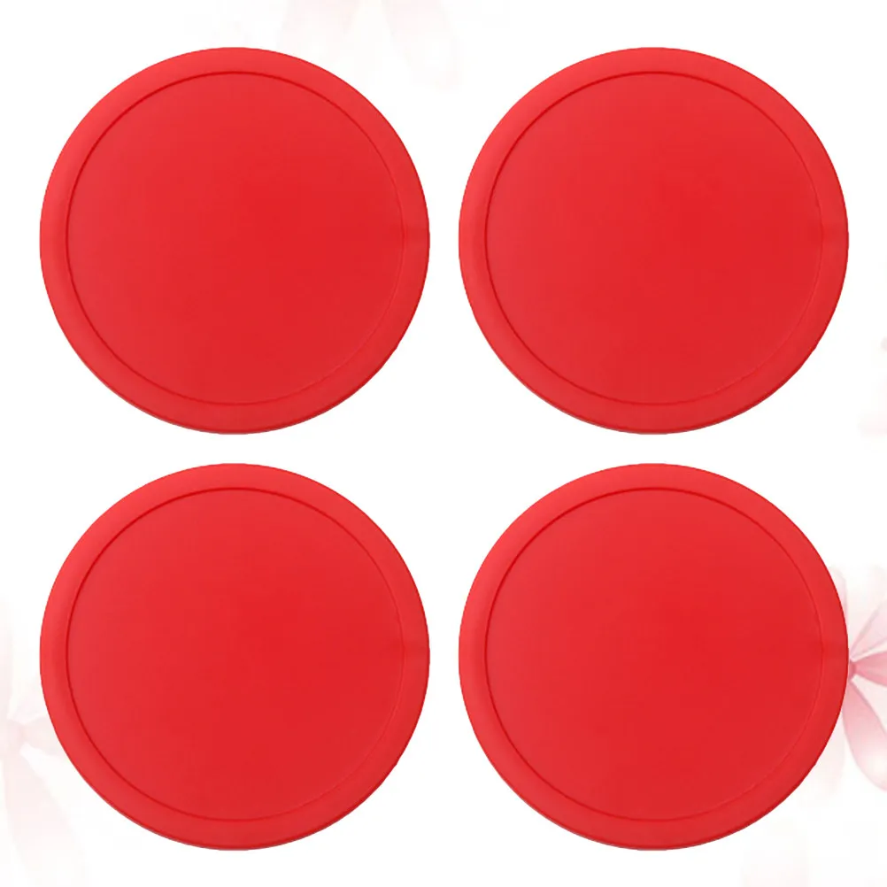 4Pcs Air Hockey Pucks Accessories 75Mm Standard Size Replacement Set Ergonomic Paddles for Table Game Competitive
