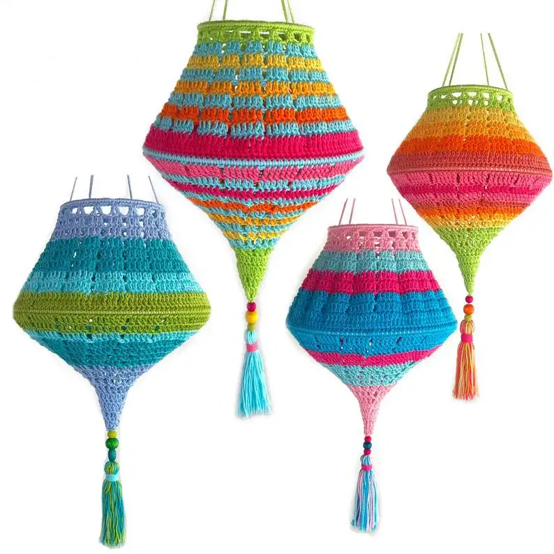 European and American Fashion Creativity, Hand Woven Color Hollow Tassels, Sky Lighting, Lampshade/room Hanging Decoration