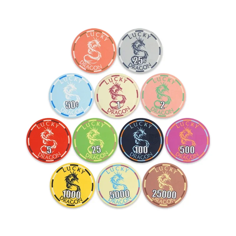 Hot Sale Tournament Poker Chips 500pcs Ceramic Chip Set For Gambling