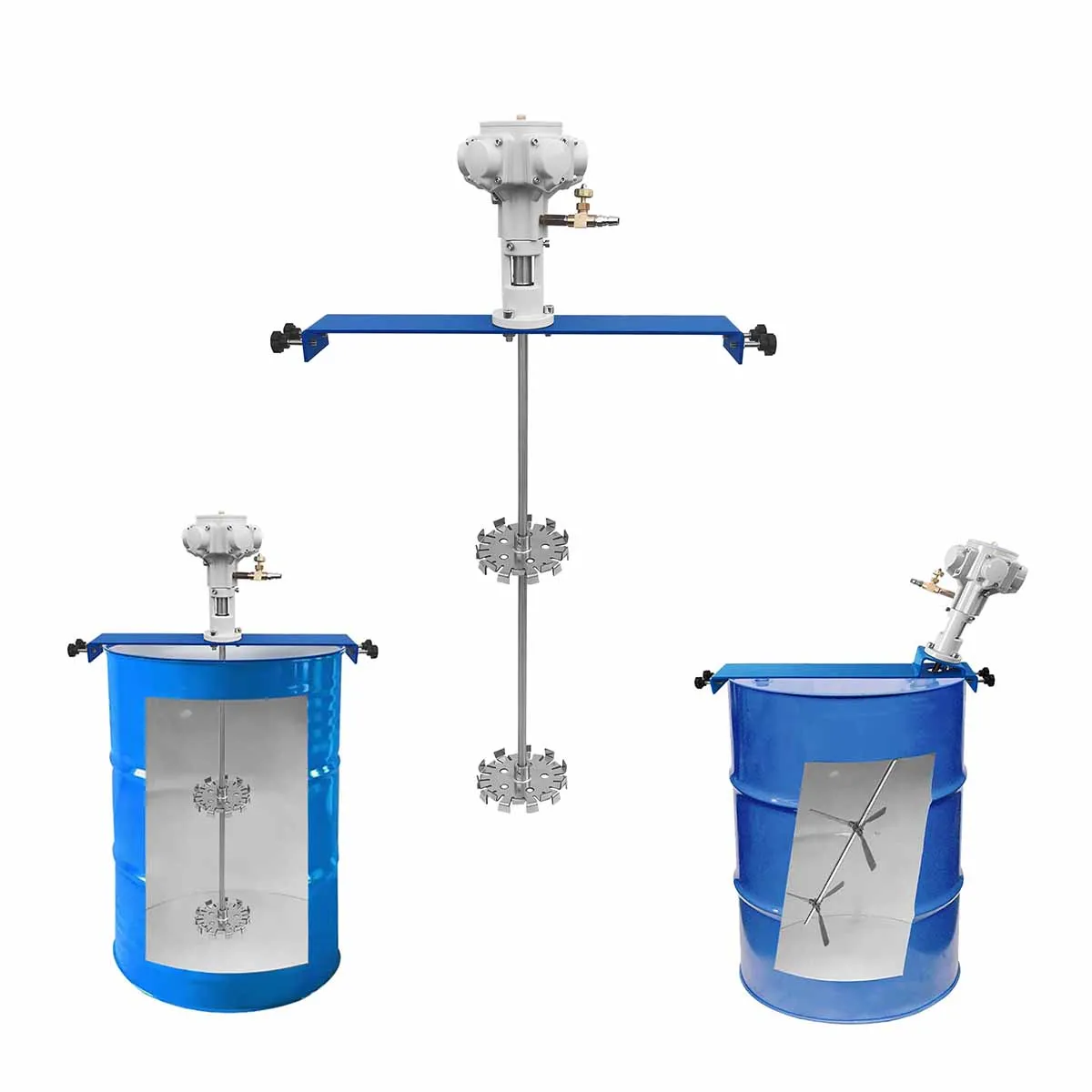 Pneumatic 200L Drum Mixer, Air Powered Agitator with SUS304 Body material, for Open-Top or Closed-Top drum