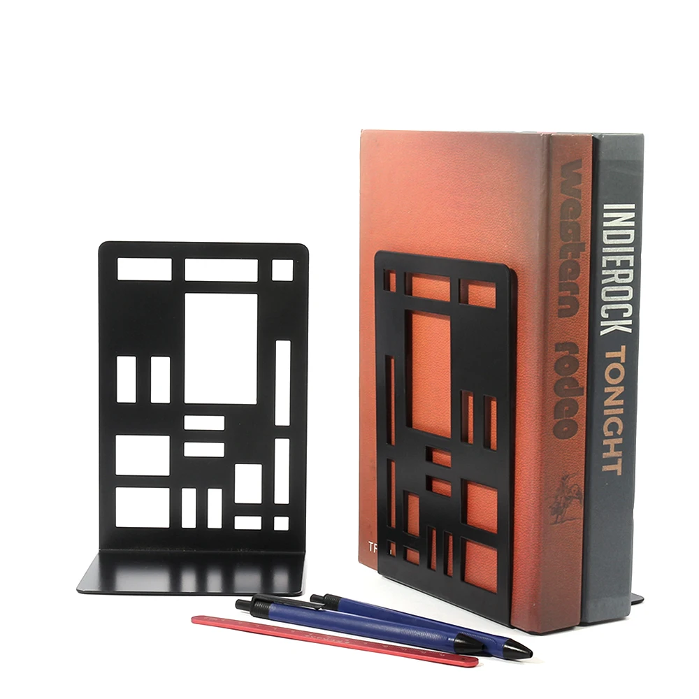 Imagem -05 - Livro Termina para Heavy Books Duty Bookend Home Organizer Book Rack Holder Stand Shelf Cor Pcs