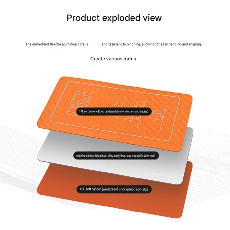 Hands Phone Stand Foldable Device Holder with Bendable Support for Desk Tablet and Display Use