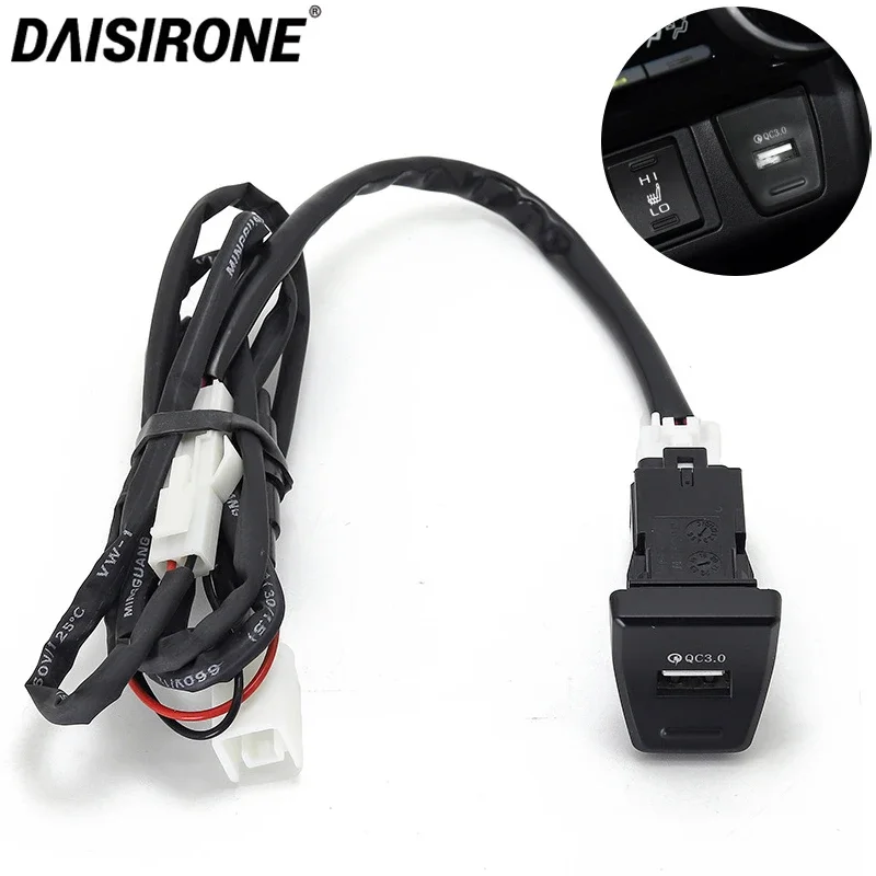 

Автомобильное зарядное устройство с центральным управлением QC3.0 для Toyota RAV4 2019 2020, 5-е обновление без потерь, автоаксессуары, автомобильное зарядное устройство QC3.0