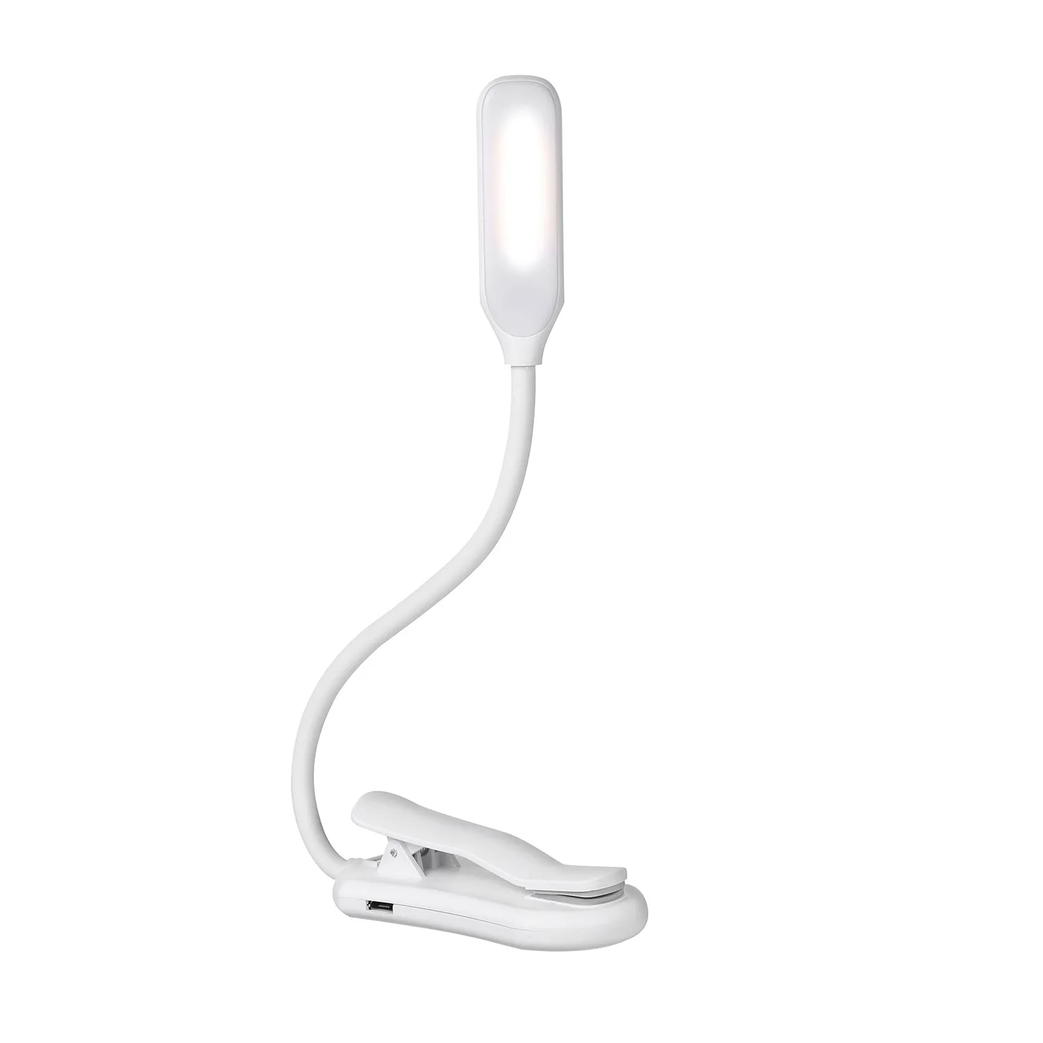 

Clip Reading Light 7 LED with 3 Brightness USB Rechargeable, Eye Care Lamp with Power Indicator