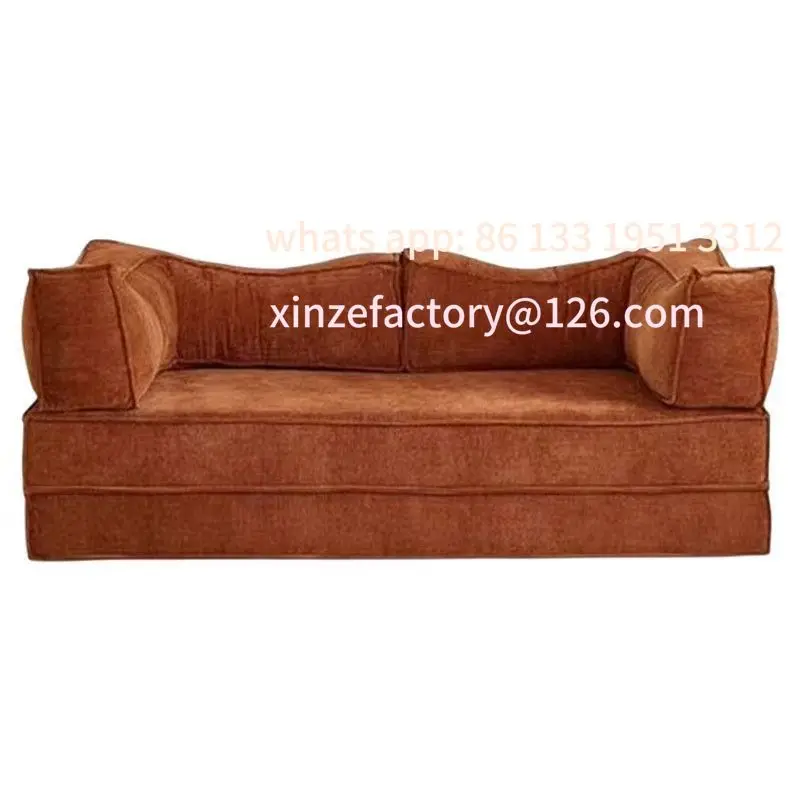 

Apartment Sofa Bed Small Unit Cream Wind Sofa Bedroom Foldable Rental Living Room Fabric Small Sofa