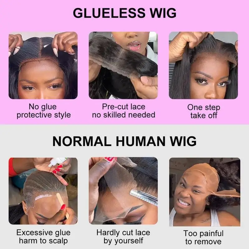 Wig rambut Alipearl, Wig rambut manusia lurus 4x7 dan 5x7, Wig penutup renda pra-potong, Wig simpul renda telah diputihkan