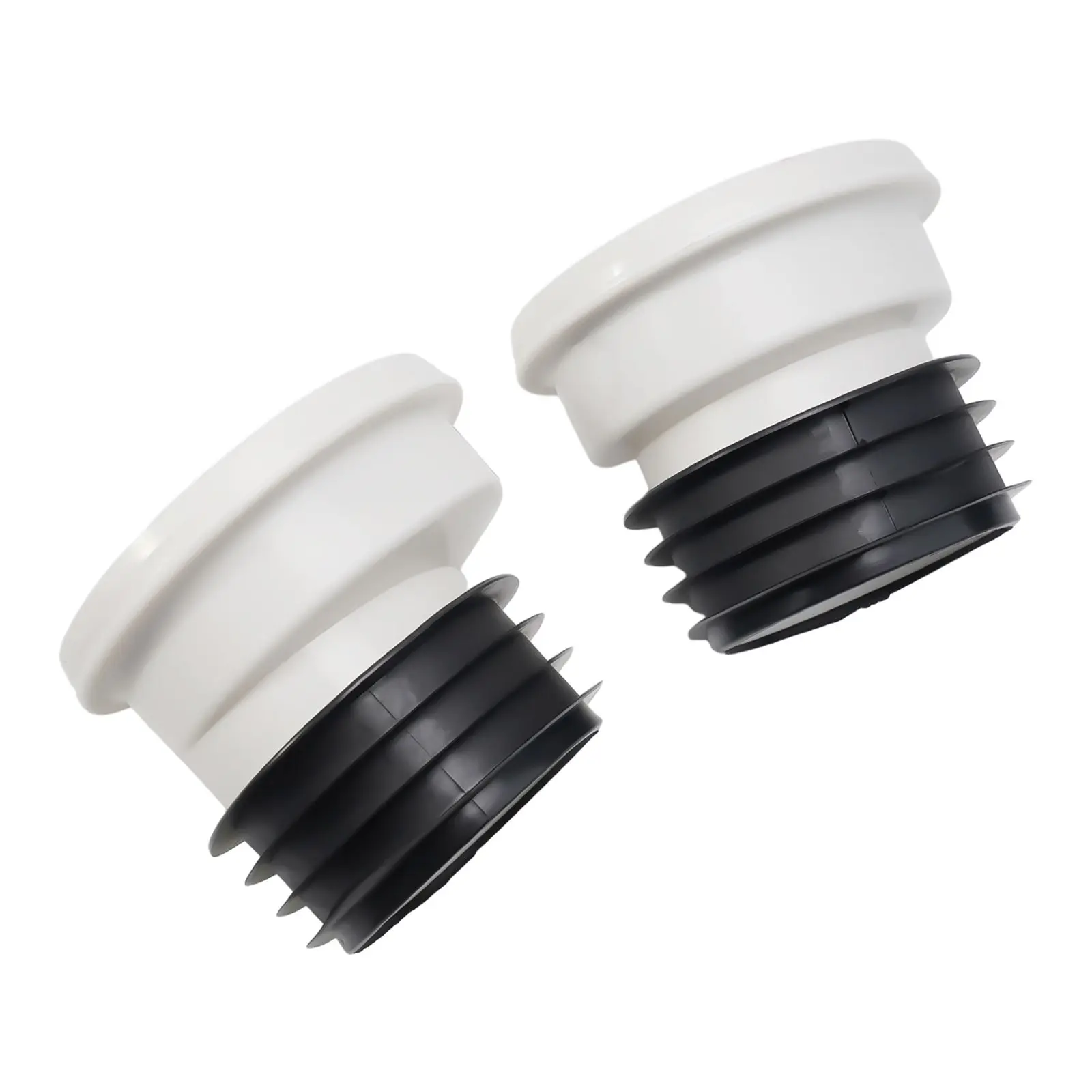 PVC TOILET NOZZLE FOR WC PIPE DRAIN CONNECTION WITH INTEGRATED RUBBER SEAL STRAIGHT AND MULTIPLE ECCENTRIC OFFSETS