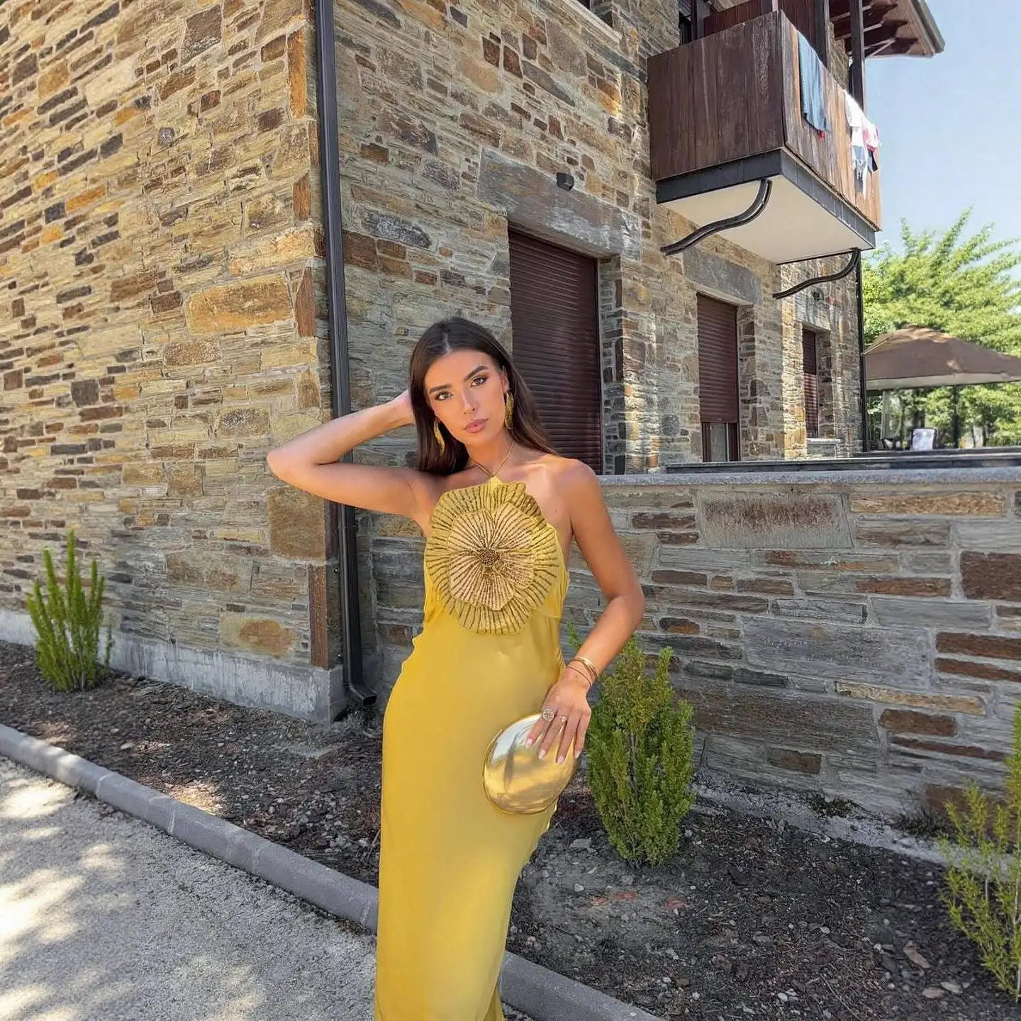 

Сексуальное модное осеннее платье Ne Hanging Dr New Sle Wind Batch Летнее миди с цветочным принтом Dr Sweet And Spicy Sle Polyeste...