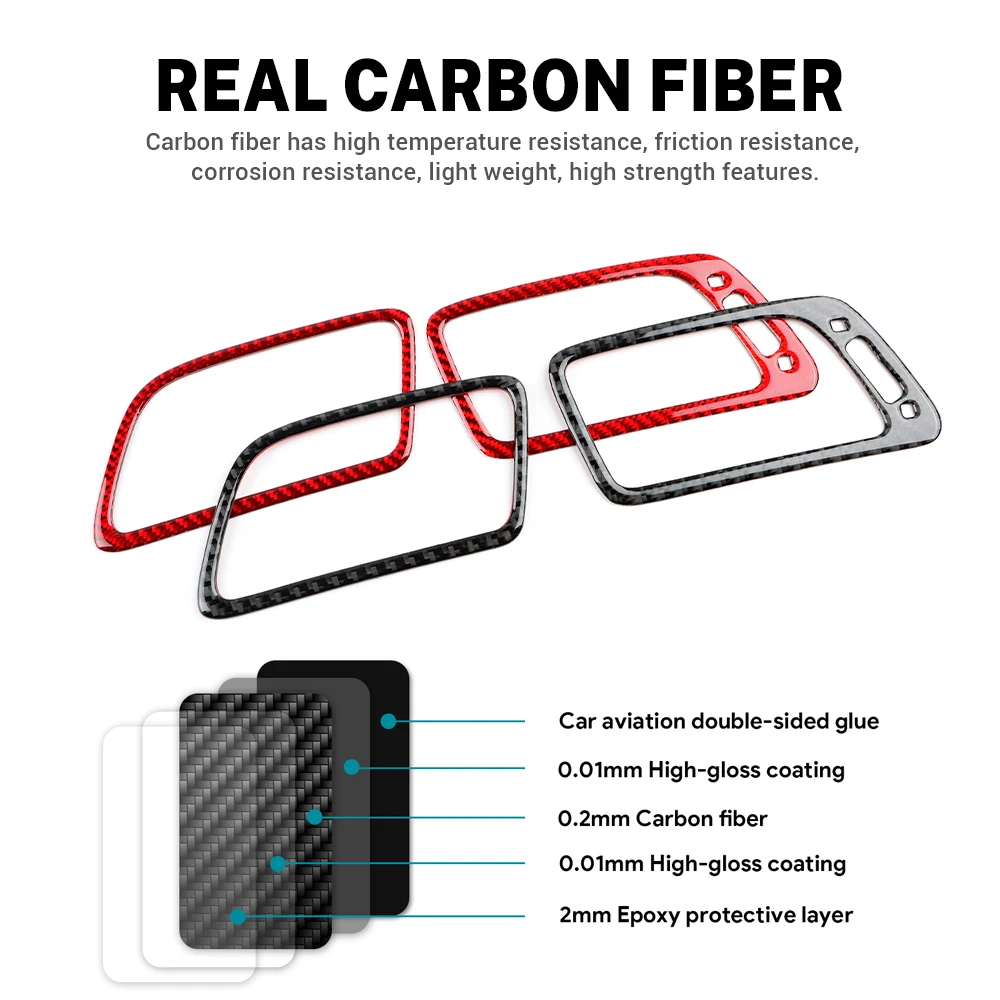 Real Soft Carbon Fiber Sticker for Acura ILX 2013 2014 2015 2016 2017 2018 2019 2020 2021 2022 LHD Car Co-Pilot Air Outlet Frame - view 6