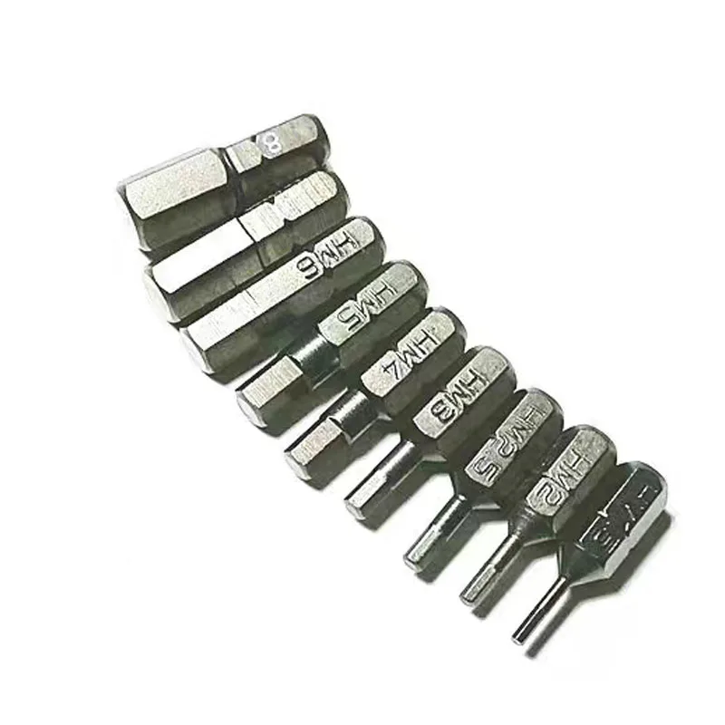 Hex Short Screwdriver Bit Grupo s2 Steel Hard Chave de Fenda Elétrica Hex Shank 25 mm Comprimento Ferramenta sem Buraco Pcs Set