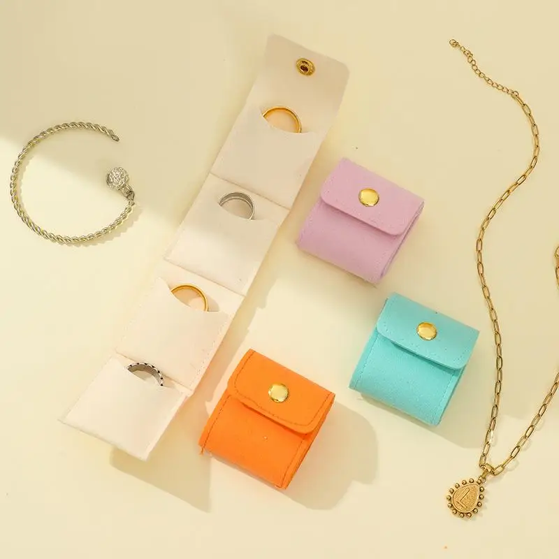 ** Hot Sale Portable Mini Jewelry Organizer Bag With Multiple Compartments For Rings Necklaces Earrings Travel Storage Bag