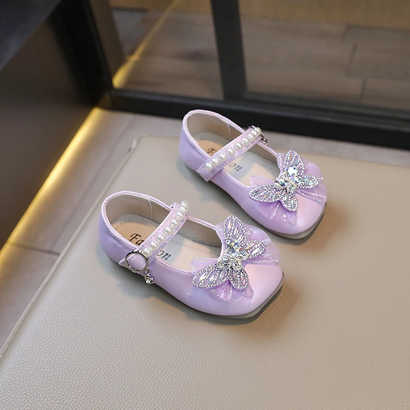 Girls Princess 3-12 Year Summer Decoration Wrap Toe Mary Jane Non-slip Comfortable Flat Shoes Bowknot Kids