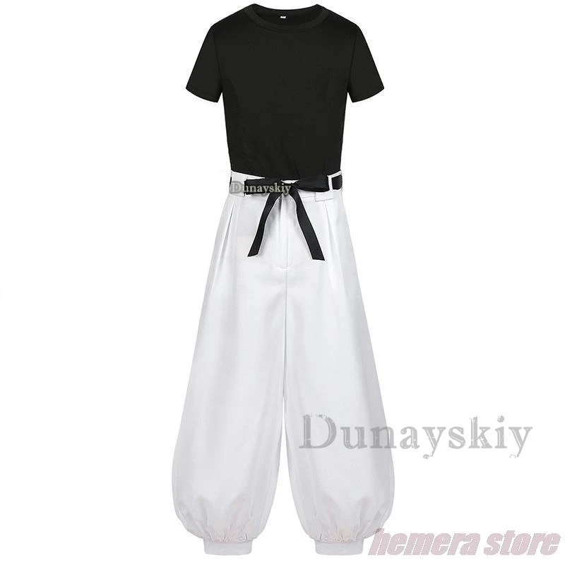 Anime Role Fushiguro Cosplay Toji Costume Adult Unisex Short Sleeve Top Pants Suit Halloween Uniform Party