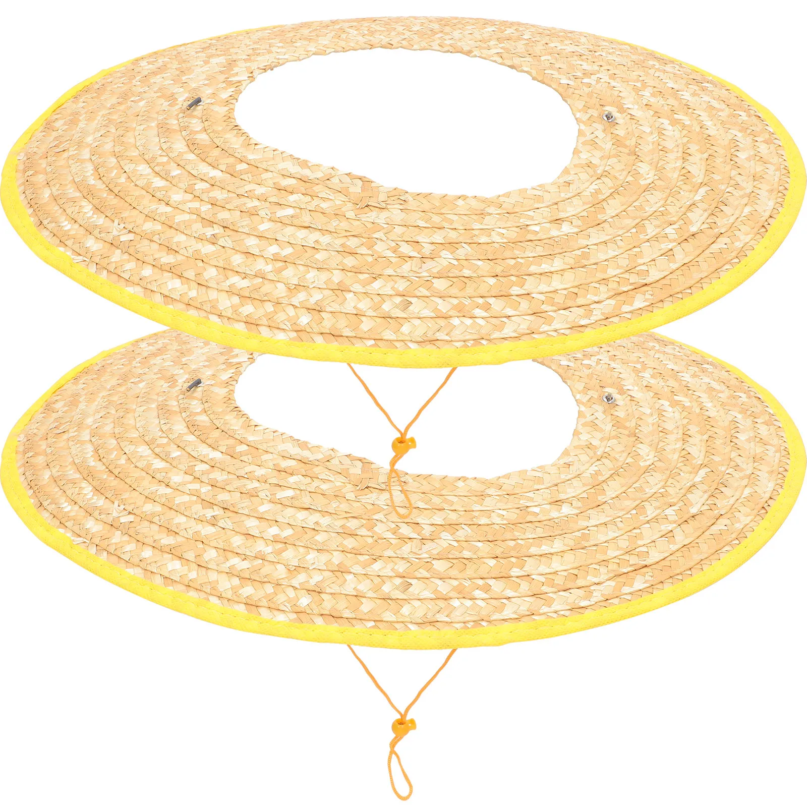 

2Pcs Hard Hat Sun Shade Visor Breathable Straw Full Brim Workers Sun Visor Outdoor Construction Accessories Hard Hat Accessories