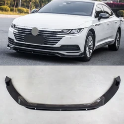 Front Bumper Spoiler Lip Lower Body Kit Diffuser Splitter Tuning Guard For Volkswagen Arteon CC 2019 2020 2021 ABS Glossy black