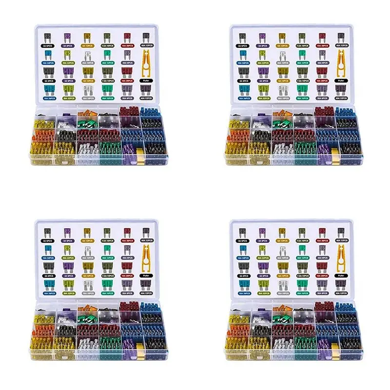 

A20F-1200Pcs Car Blade Fuse Assortment Kit Auto Truck Automotive Medium Small Fuse Mixed Motorcycle Circuit Fuse With Box