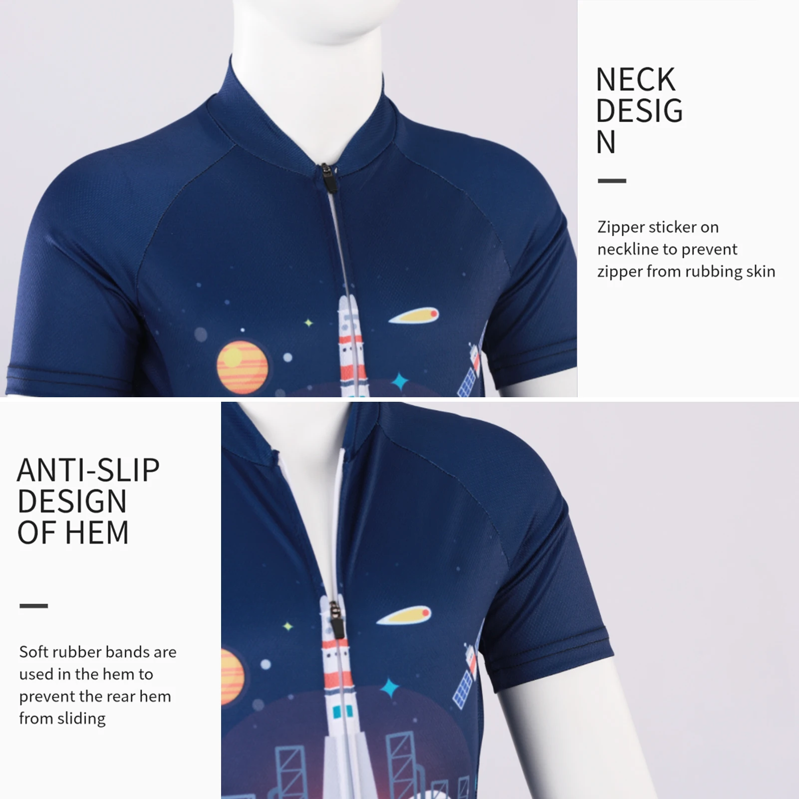 Conjunto ciclismo infantil secado rápido con pantalón acolchado 3D - imagen 2