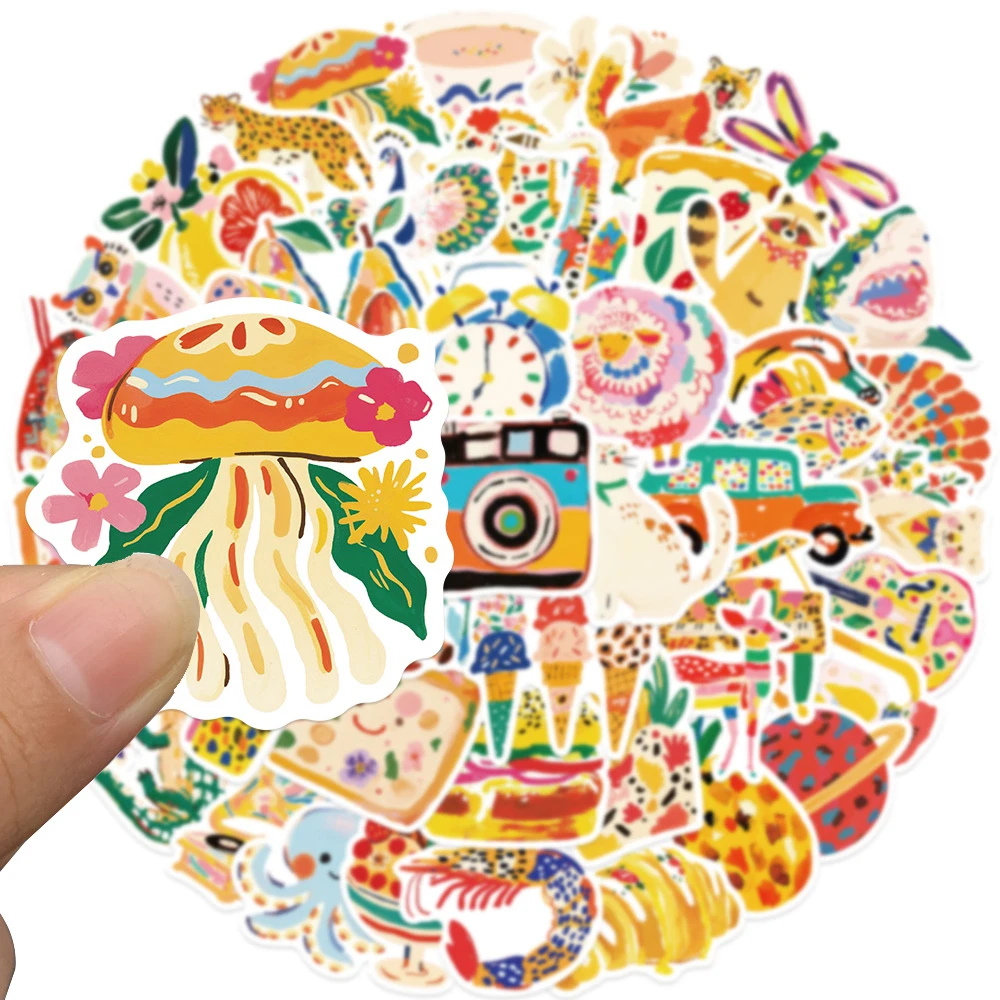 10/30/50pcs Creative Children Painting Graffiti Stickers for Stationery Phone Suitcase Bike Cute Cartoon Decoration Sticker Toys