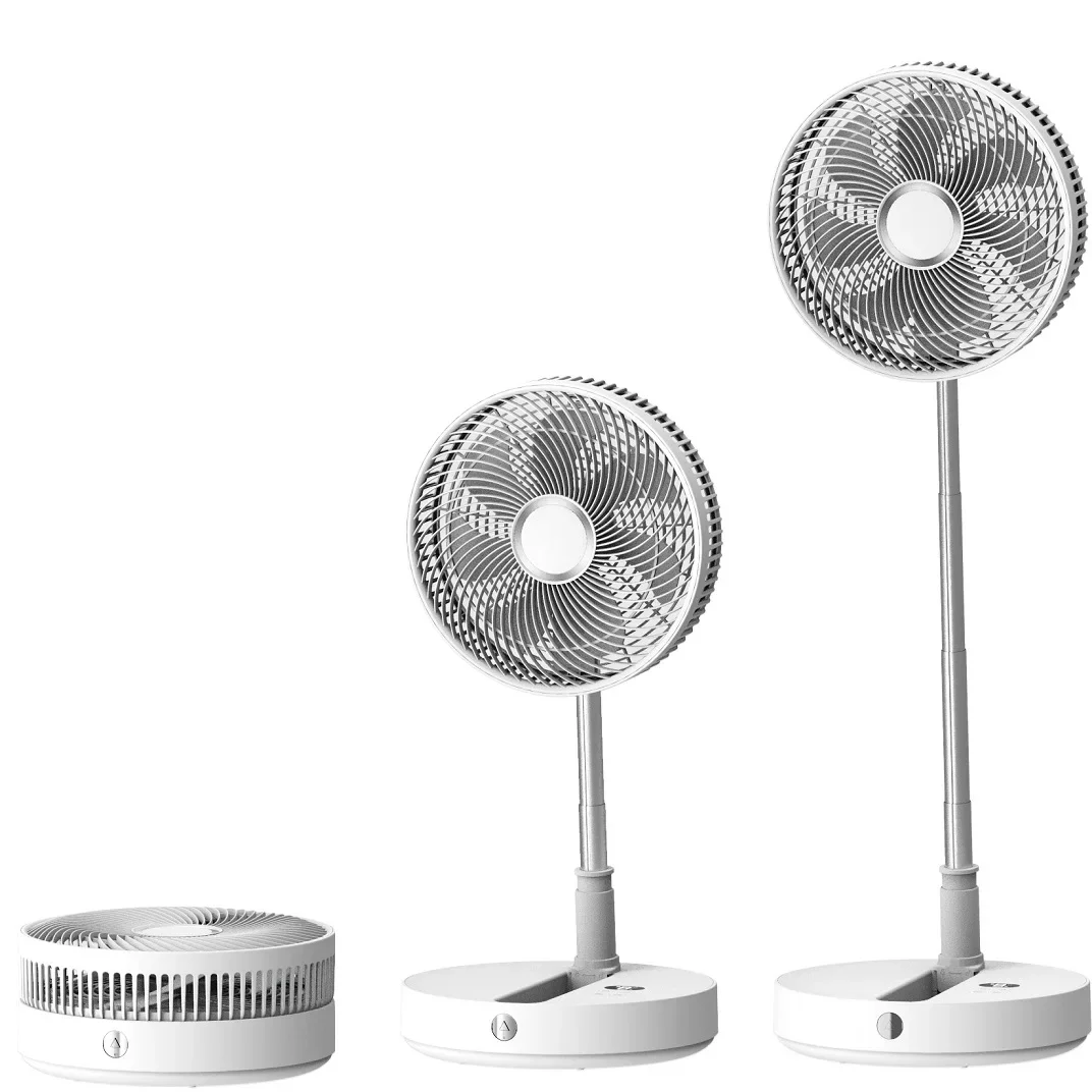 

Electric fan 12 inch floor, portable home remote control, silent, telescopic folding