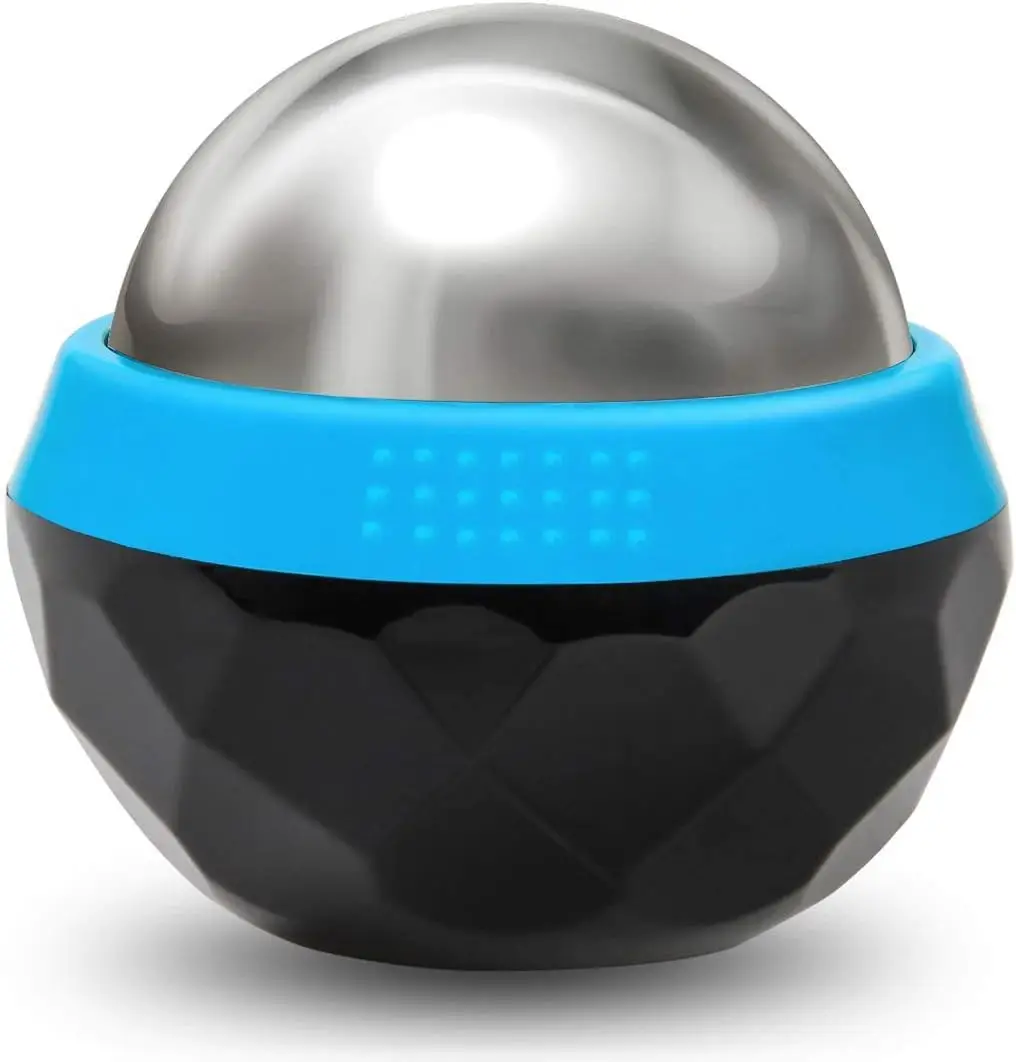

Cold Massage Roller Ball for Muscle Recovery, Hot & Cold Therapy, Neck Shoulder Pain Relief (Black Blue)