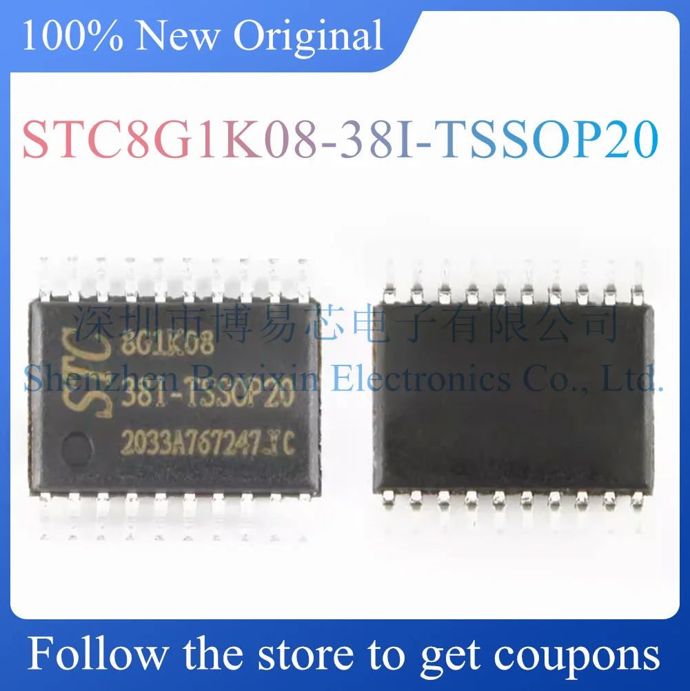 

NEW STC8G1K08-38I-TSSOP20.Original genuine. Package TSSOP-20