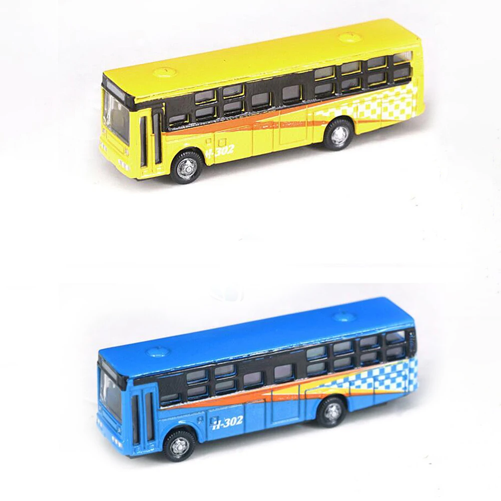 Diecast Mini Bus Train Landscape Layout N Scale Bus Model Car For Model Railway Landscape Various Colors Are Sent Randomly