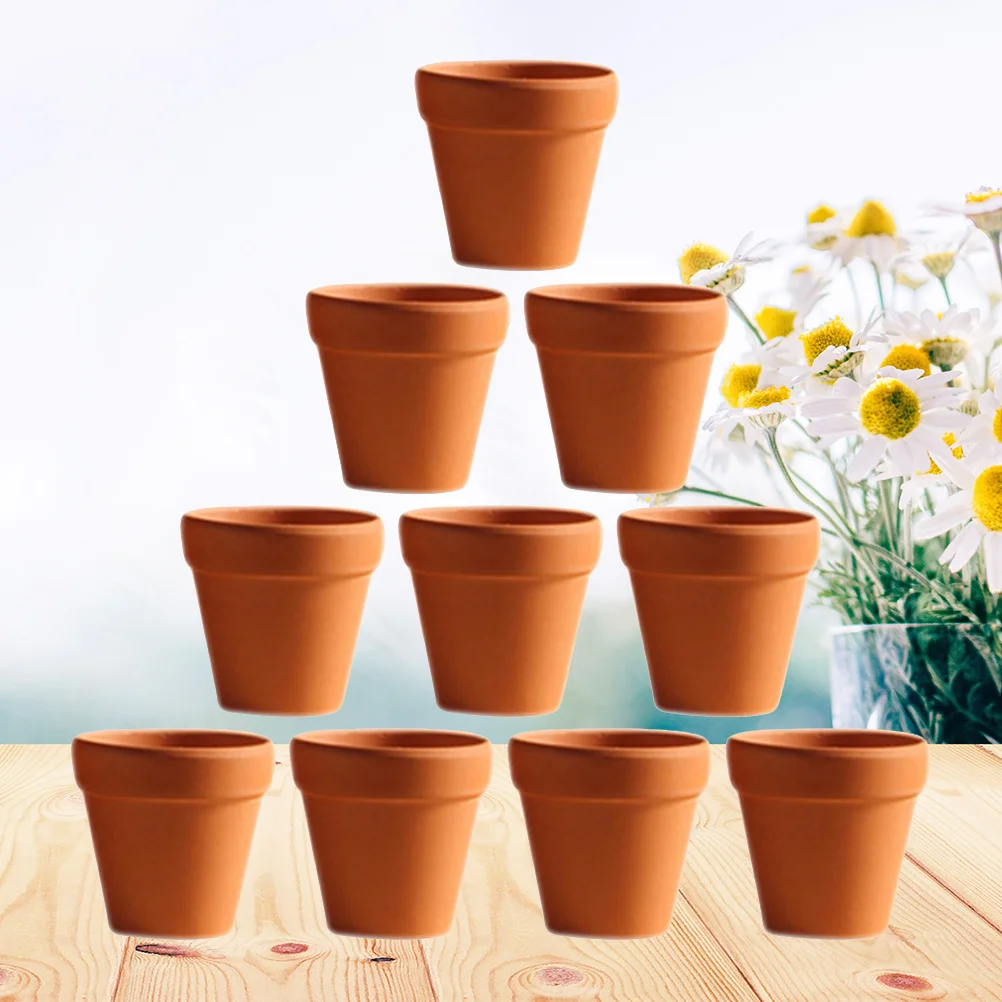 

20Pcs Mini Terracotta Pots Smooth Finish Clay Planters for Seedlings Small Plants Crafts Home Decor Gift Ideas School Projects