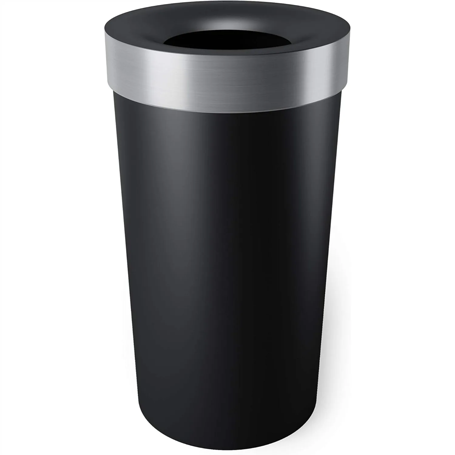 

Open Top Trash Can 16 Gallon - Large Kitchen Garbage Can with Concealed Bag Ring, Durable Polypropylene, Modern Design for Home