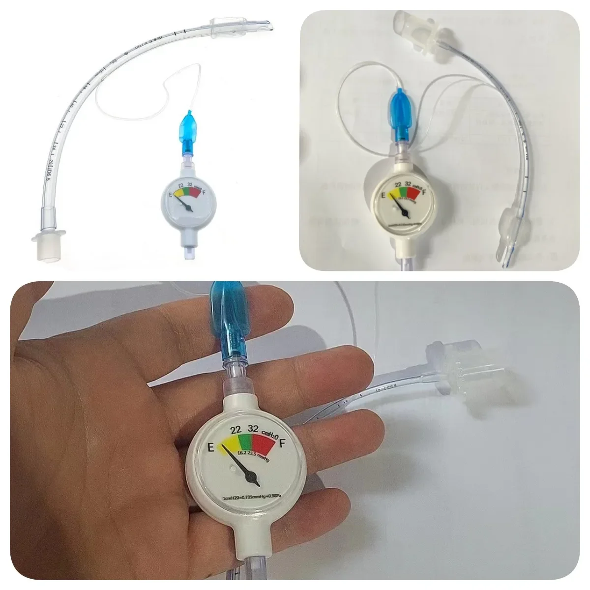 Endotracheal Intubation Balloon Pressure Gauge Saturation Detection Device Pet Animal Anesthesia Machine Accessories Clinic