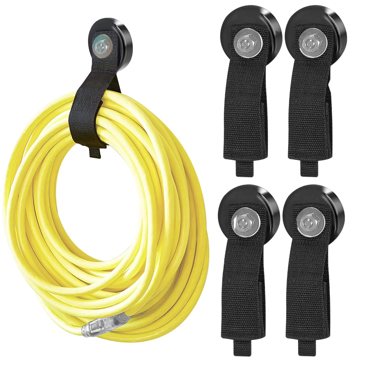 5Pcs Magnetic Garage Hooks Heavy Duty Magnetic Hooks Magnetic Tool Holder Tool Organization Cord Strap for Cars Garage RV House