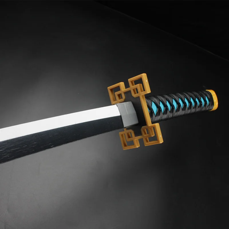 Demon Sword Katana Anime reproductie patroon cosplay rekwisieten met witte riem en zwaardhouder Muichirou karakters rollenspel