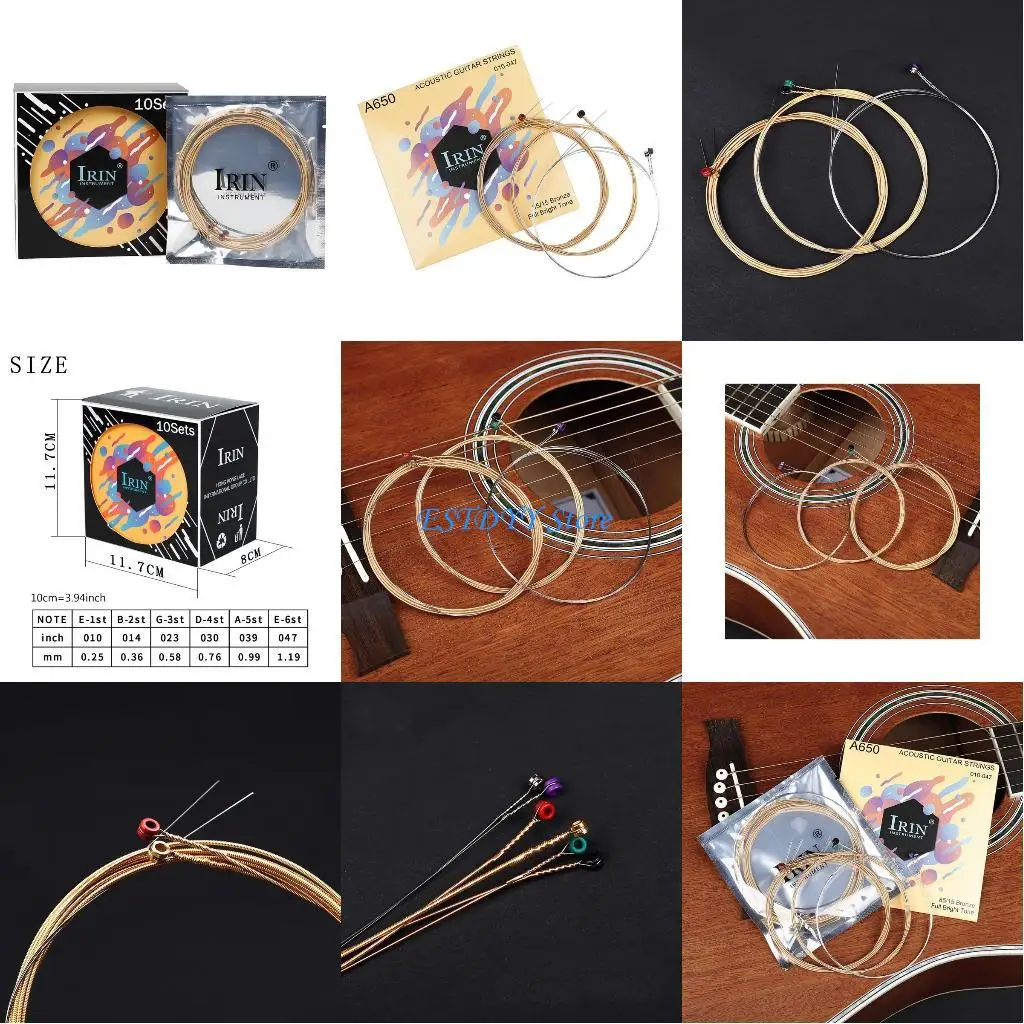 

G6DE High Quality 6Pcs/Set A650 Acoustic Guitar Strings Metal Guitar Strings Instrument Accessories