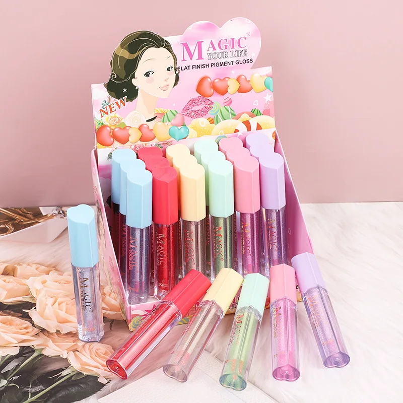 

24Pcs Shiny Lip Gloss Color Changing Moisturizing Longlasting Lip Gloss Lips Makeup For Childrens Wholesale