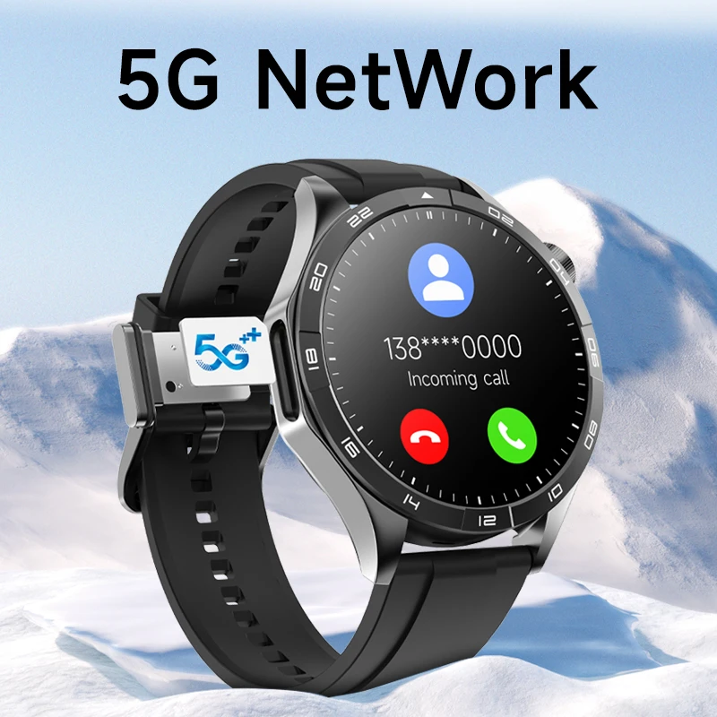 Reloj inteligente Android 4G con cámara, tarjeta SIM, Slolt, pantalla redonda de 1,43 pulgadas, alta resolución, cámara, aplicación GPS, descarga,