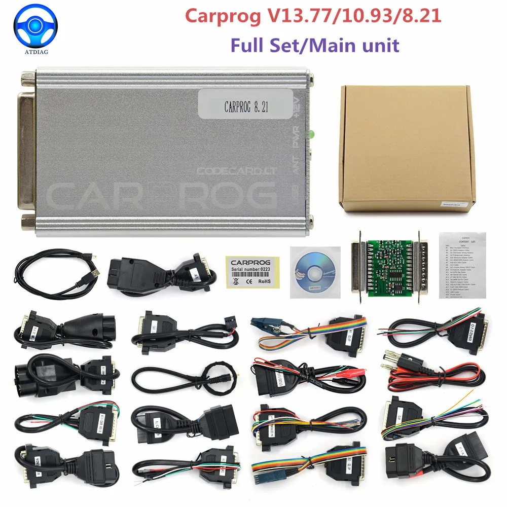 2023 New Carprog Latest Full V 13.77 Compatible With V10.93 V8.21 Adapter Programmer Reset IMMO Repair Tool With Keygen Online