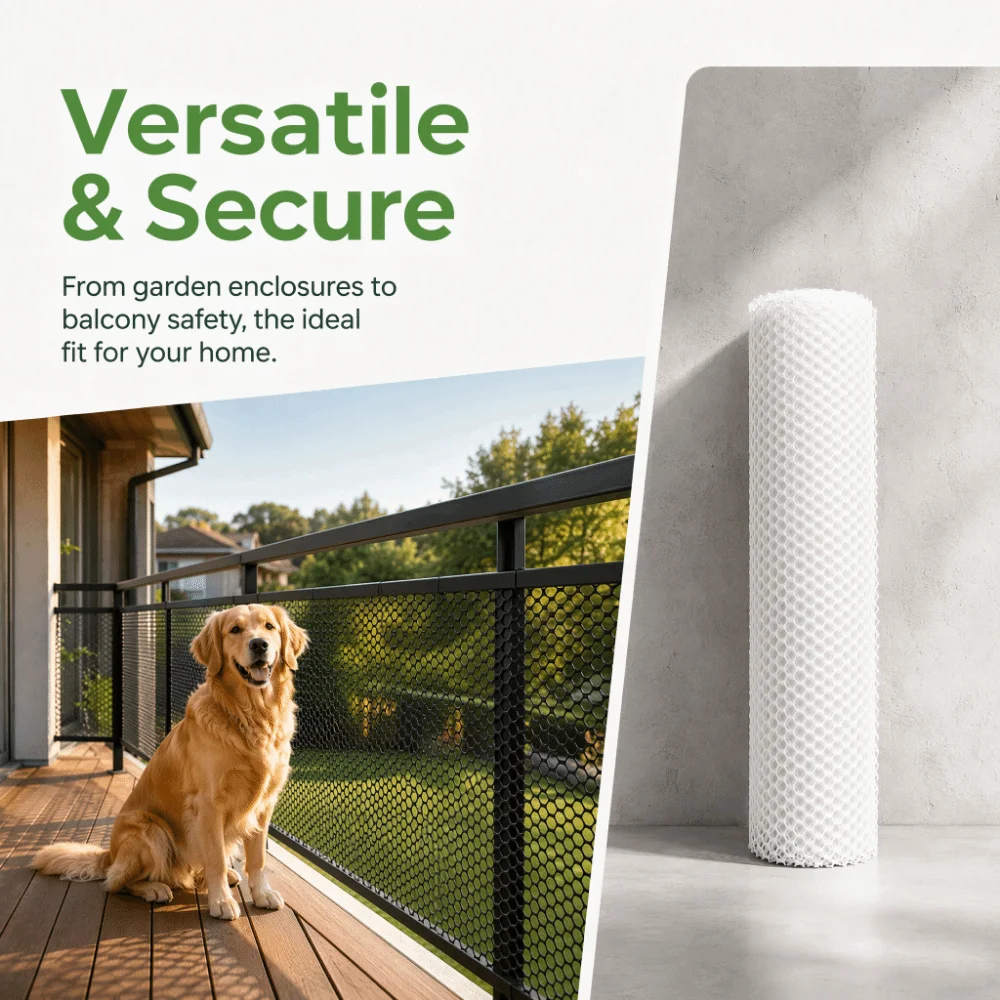 Thickened Plastic Net Hexagonal Fence Fall Prevention Net Poultry Wire Mesh Heavy Duty Garden Fence Net Chicken Coop