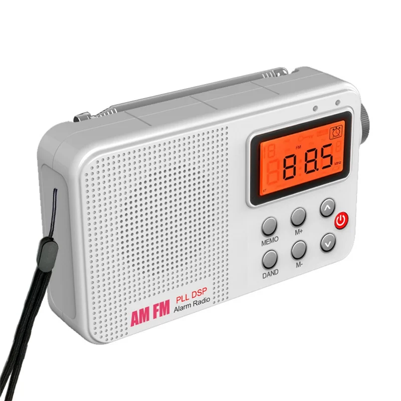 B27B Radio Multi Band Radio Battery/Plug-In Power World Receiver FM AM SW LCD Display/Time/Alarm