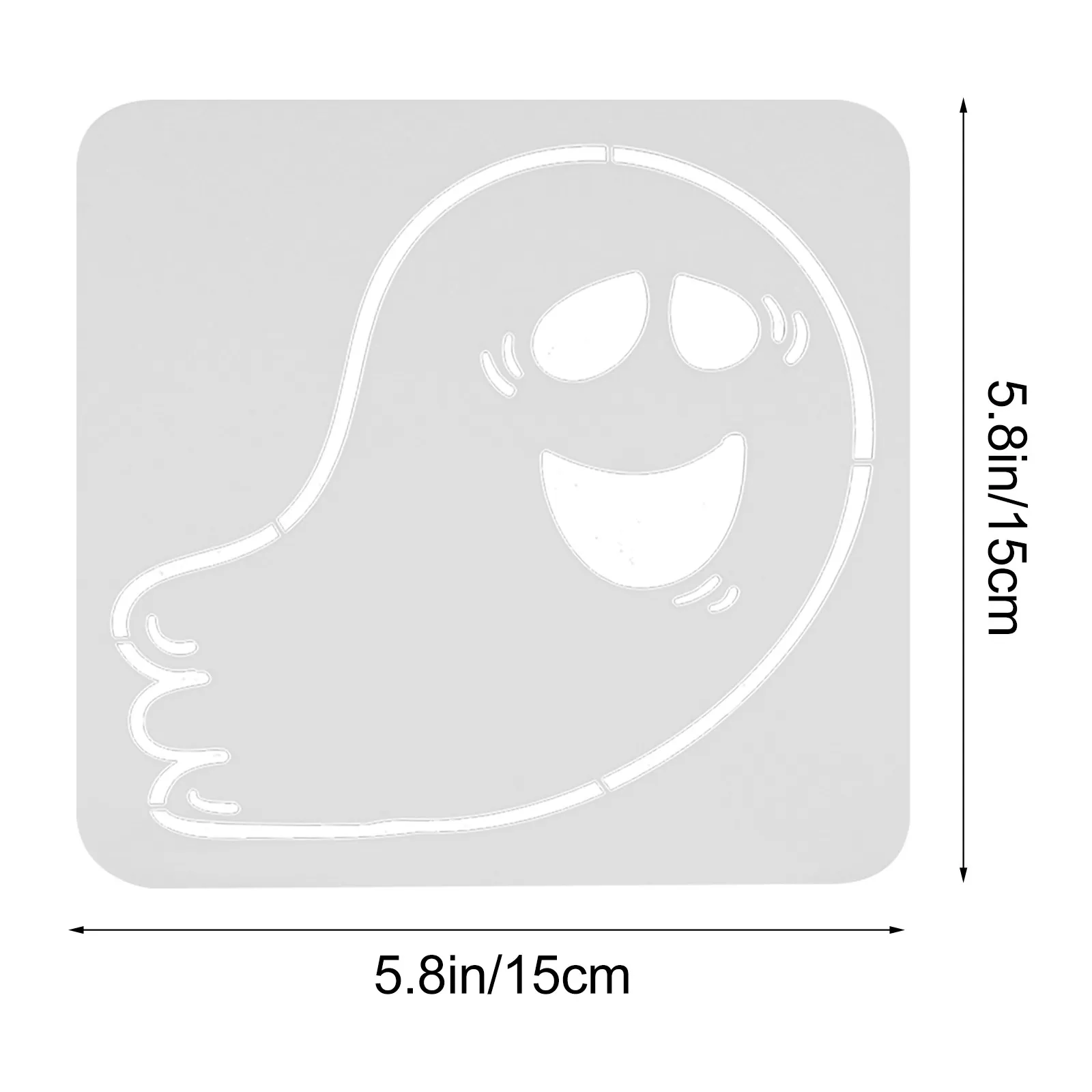 8Pcs Halloween Painting Stencils Ghost Theme for DIY Crafts Wall Decor Furniture Wood Signs Clothing Spray Roll Brush Transfer