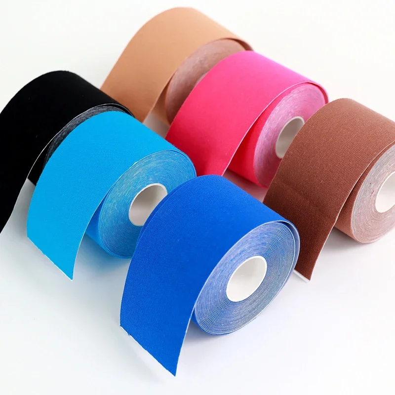 5cm Sports Kinesio Tape Muscle Kinesiology Elastic Knee Pain Relief Strain Patch Athletic Recovery Stickers Fitness Bandages