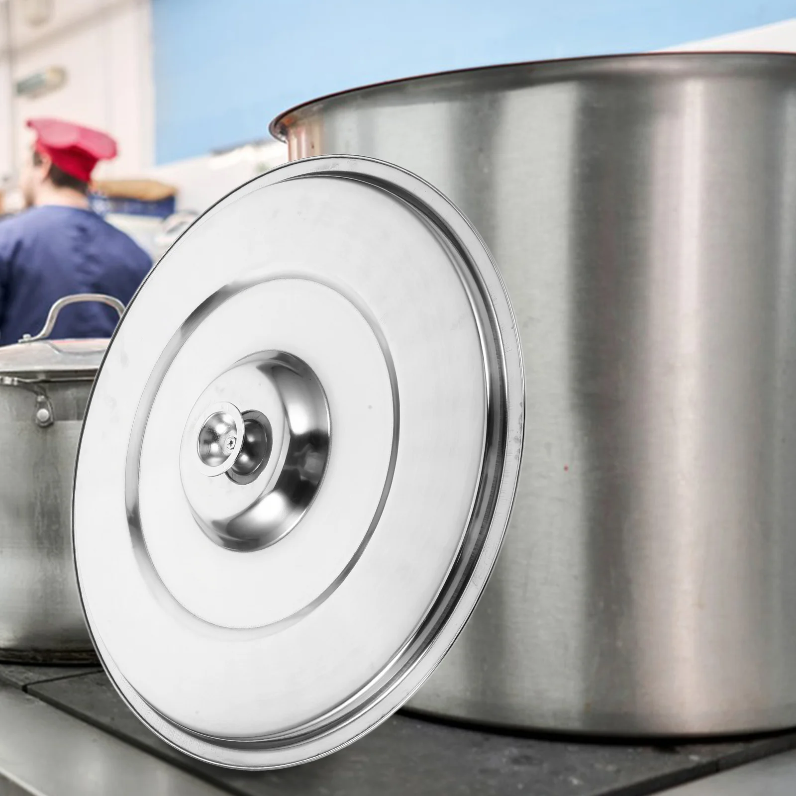 

Stainless Steel Soup Pot Lid Replacement Universal For Cast Iron Cookware Kitchen Pot Cover Multipurpose Grease Splatter Guard