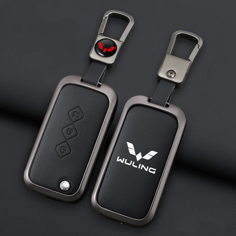 

Alloy For Chevrolet Aveo Trax Groove Captiva 2024 Wuling Flip Car Key Case Cover Shell 3 Button Remote Key Keychian Accessories