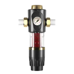 Automatic Flushing Purifier System,Reusable Whole House Spin Down Sediment Water Filter Backwash Prefilter