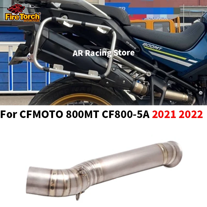 

Slip On For CFMOTO 800MT CF 800-5A 2021 2022 Motorcycle Exhaust Muffler modify Titanium alloy Middle Link Pipe Espace Moto