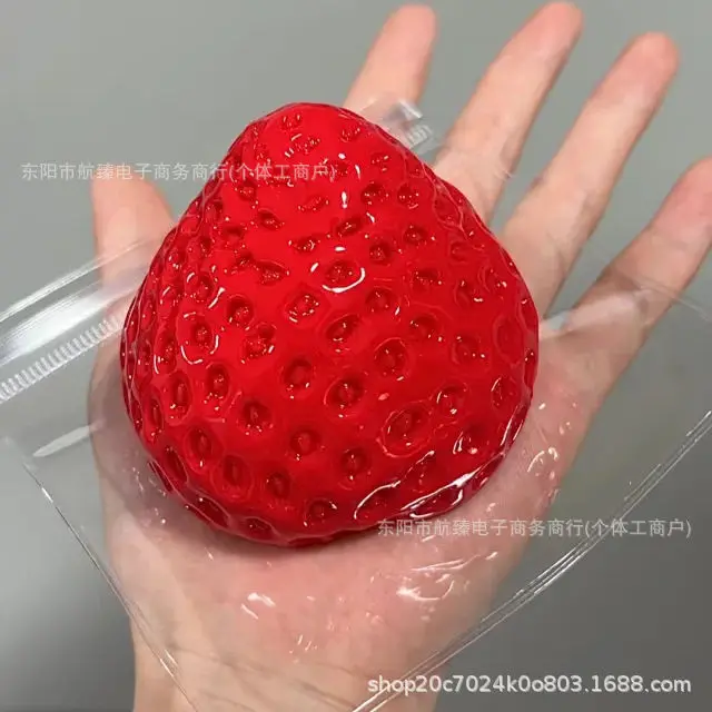 

Strawberry Taba Squishy Fidget Toy - Slow Rebound Stress Relief Toy for Adults Office & Party Favors - Squeeze Gift